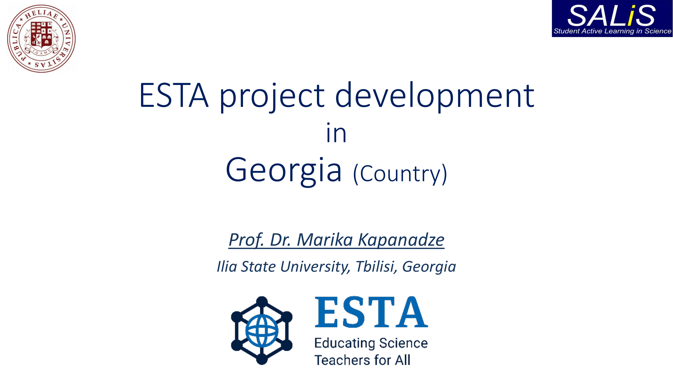 Cover for ESTA project development in Georgia (Country)