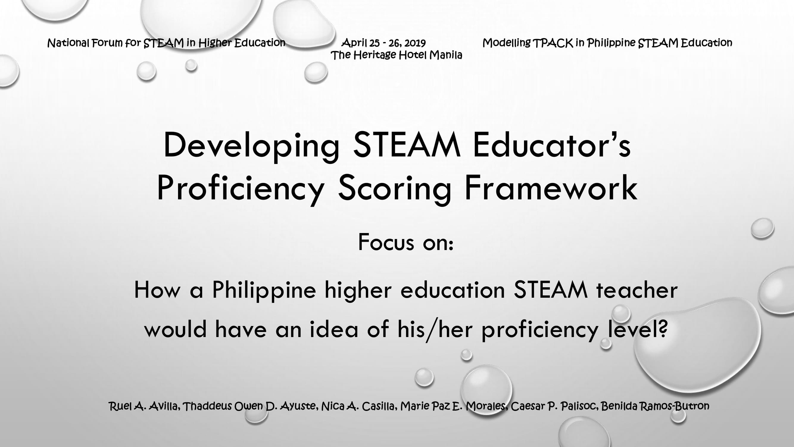 Cover for Developing STEAM Educators Proficiency Scoring Framework