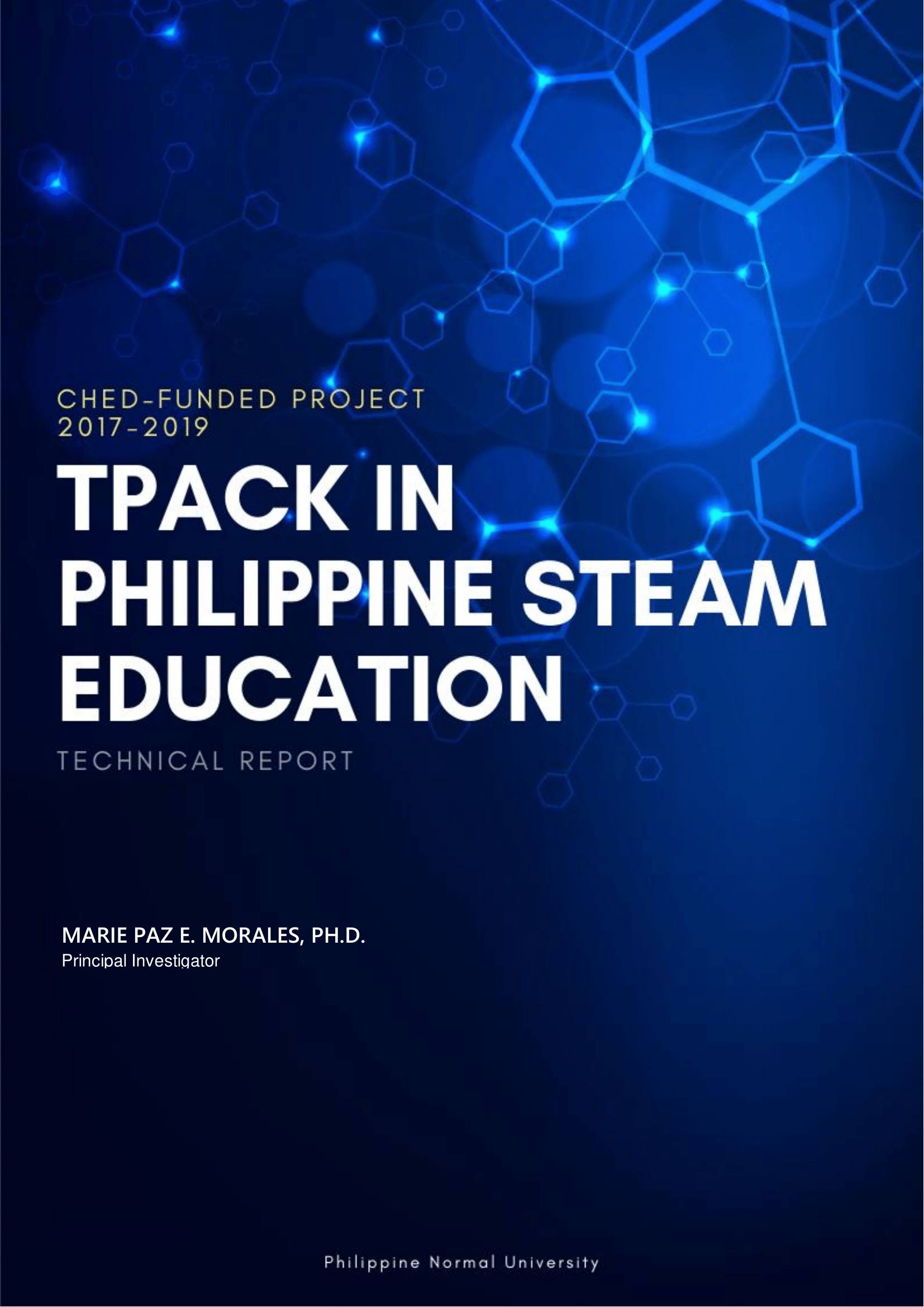 Cover for TPACK in Philippine STEAM Education (Technical Report)