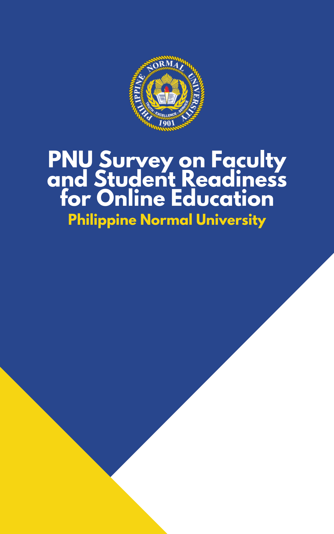 Cover for PNU Survey on Faculty and Student Readiness for Online Education